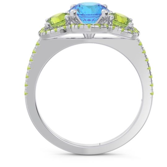 Halo Three Stone Attika Ring