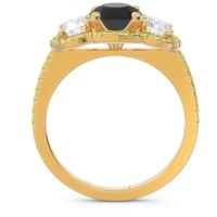 Halo Three Stone Attika Ring