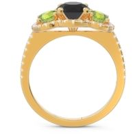 Halo Three Stone Attika Ring