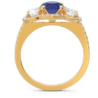 Halo Three Stone Attika Ring