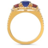 Halo Three Stone Attika Ring