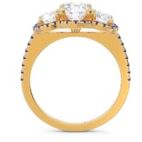 Halo Three Stone Attika Ring