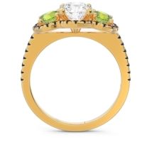 Halo Three Stone Attika Ring