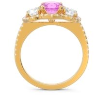 Halo Three Stone Attika Ring