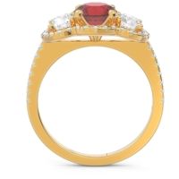 Halo Three Stone Attika Ring