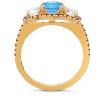 Halo Three Stone Attika Ring