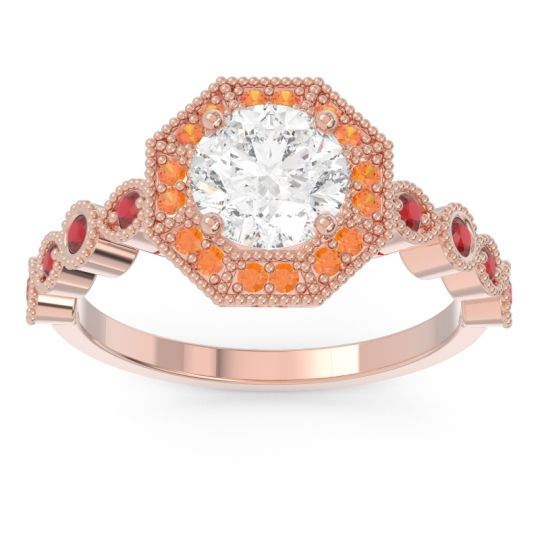 Art Deco Halo Devalaya Ring