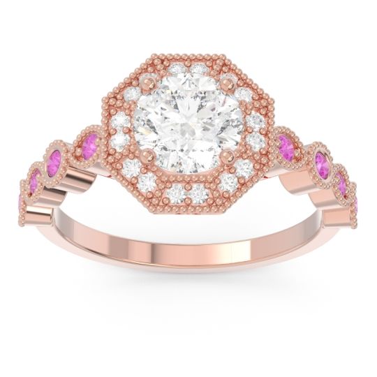 Art Deco Halo Devalaya Ring
