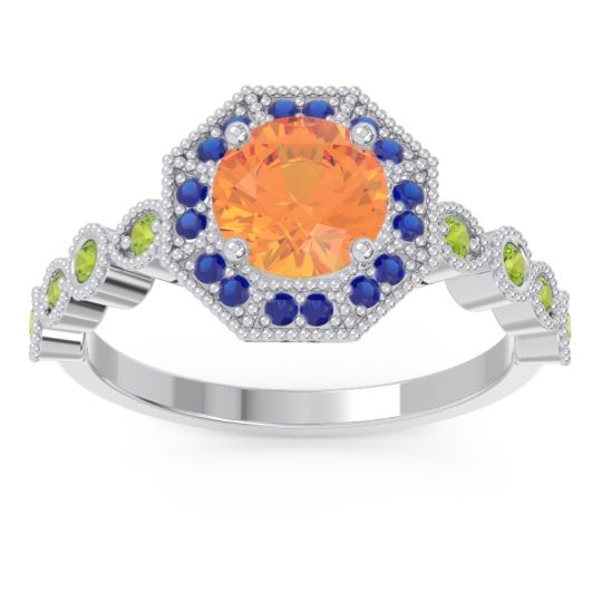 Art Deco Halo Devalaya Ring