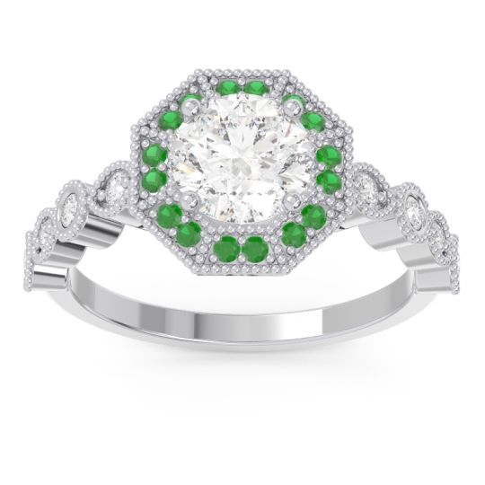 Art Deco Halo Devalaya Ring