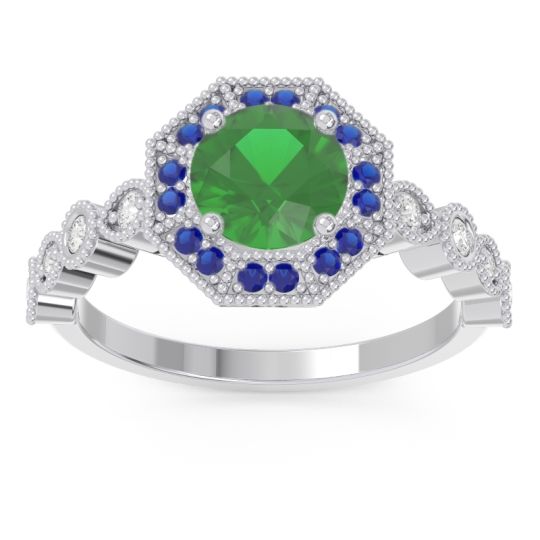 Art Deco Halo Devalaya Ring