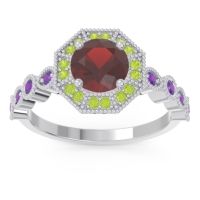 Art Deco Halo Devalaya Ring