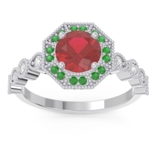 Art Deco Halo Devalaya Ring