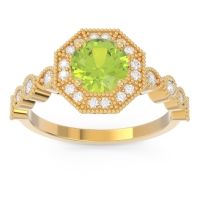 Art Deco Halo Devalaya Ring