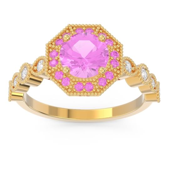 Art Deco Halo Devalaya Ring