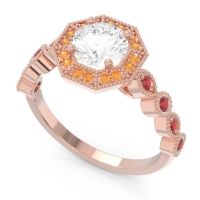Art Deco Halo Devalaya Ring