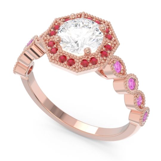 Art Deco Halo Devalaya Ring