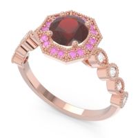 Art Deco Halo Devalaya Ring