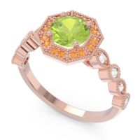 Art Deco Halo Devalaya Ring