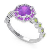 Art Deco Halo Devalaya Ring