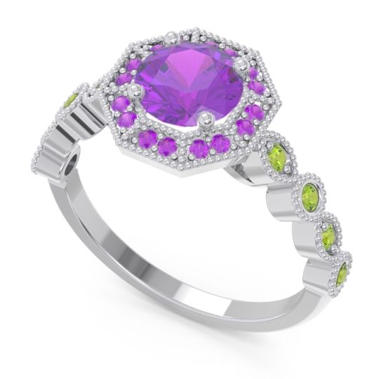 Art Deco Halo Devalaya Ring