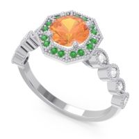 Art Deco Halo Devalaya Ring