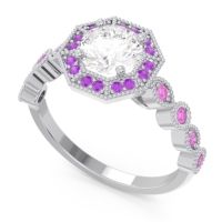 Art Deco Halo Devalaya Ring