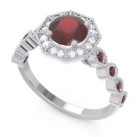 Art Deco Halo Devalaya Ring