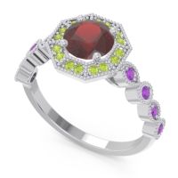 Art Deco Halo Devalaya Ring