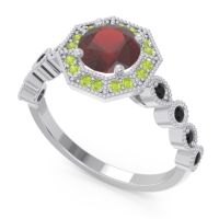 Art Deco Halo Devalaya Ring
