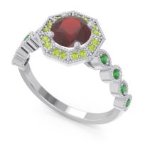 Art Deco Halo Devalaya Ring
