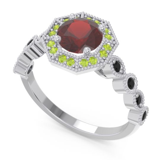 Art Deco Halo Devalaya Ring