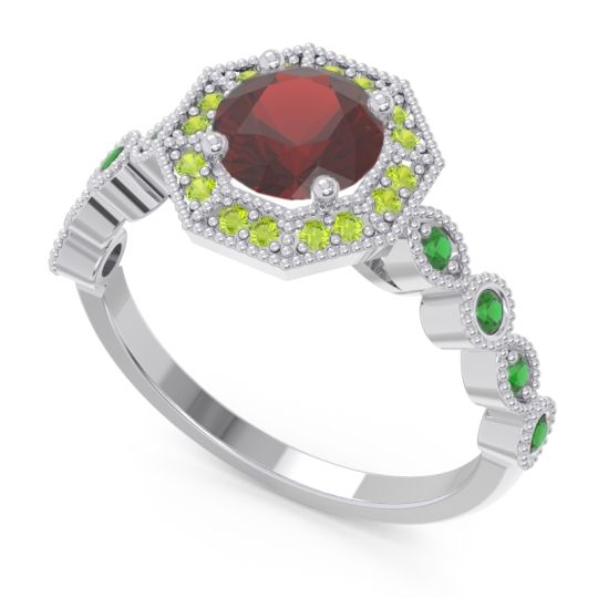 Art Deco Halo Devalaya Ring