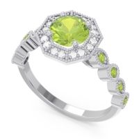 Art Deco Halo Devalaya Ring