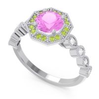 Art Deco Halo Devalaya Ring