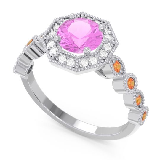 Art Deco Halo Devalaya Ring