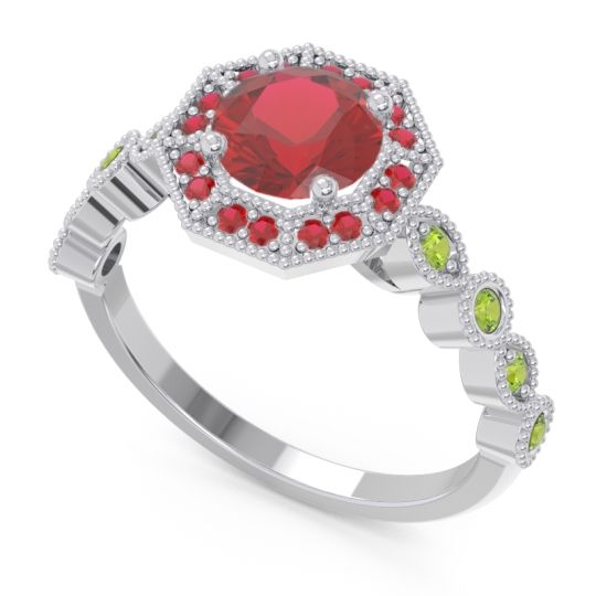 Art Deco Halo Devalaya Ring