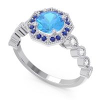 Art Deco Halo Devalaya Ring