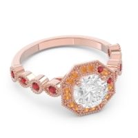 Art Deco Halo Devalaya Ring