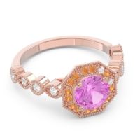 Art Deco Halo Devalaya Ring