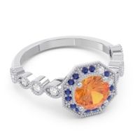 Art Deco Halo Devalaya Ring