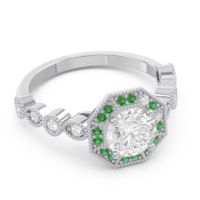 Art Deco Halo Devalaya Ring