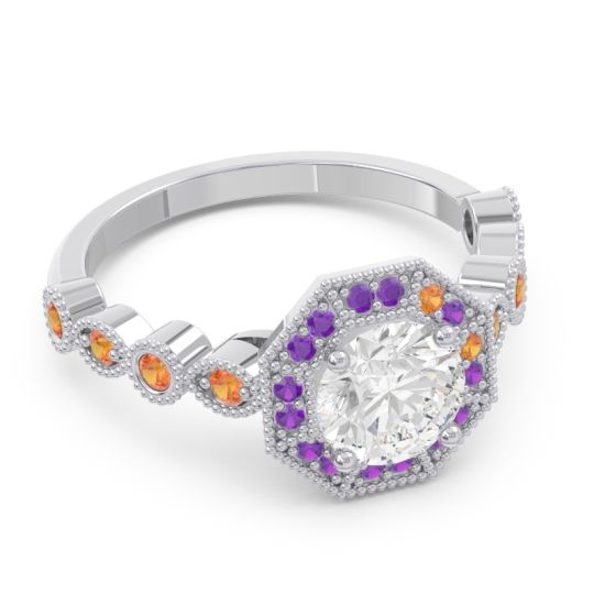 Art Deco Halo Devalaya Ring