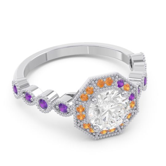 Art Deco Halo Devalaya Ring