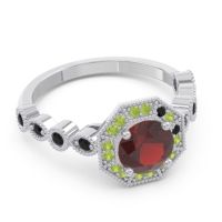 Art Deco Halo Devalaya Ring