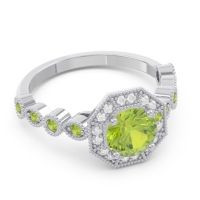 Art Deco Halo Devalaya Ring