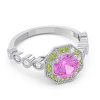 Art Deco Halo Devalaya Ring