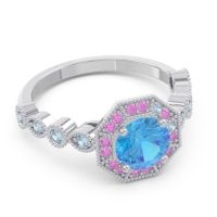 Art Deco Halo Devalaya Ring