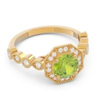 Art Deco Halo Devalaya Ring