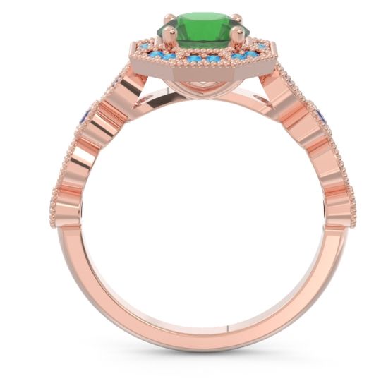 Art Deco Halo Devalaya Ring